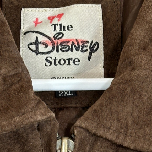 Vintage Disney Store Winnie The Pooh Suede Leather Jacket Coat Women's Brown XXL - Picture 6 of 16